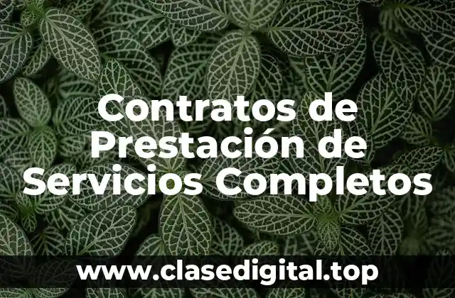 Contratos de Prestación de Servicios Completos