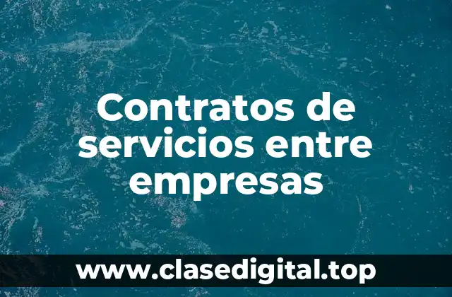 Contratos de servicios entre empresas