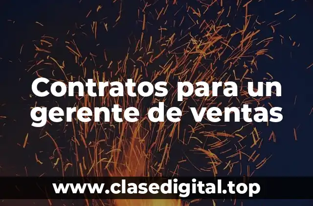 Contratos para un gerente de ventas