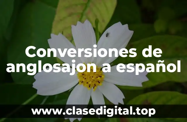 Conversiones de anglosajon a español
