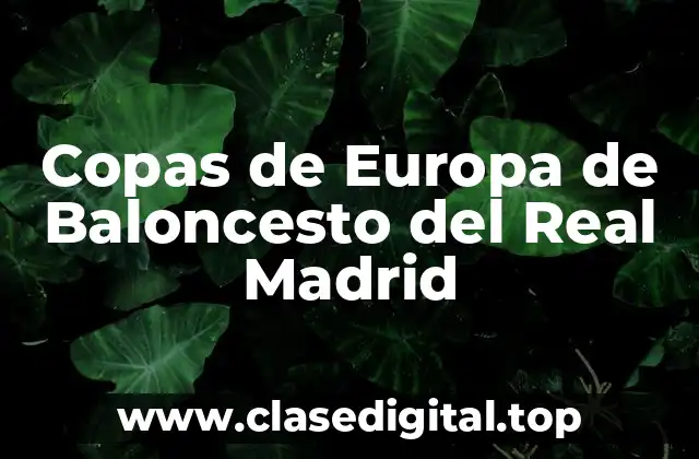 Copas de Europa de Baloncesto del Real Madrid