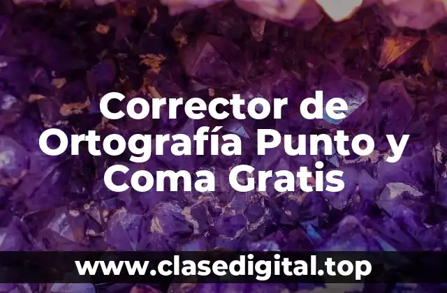 Corrector de Ortografía Punto y Coma Gratis