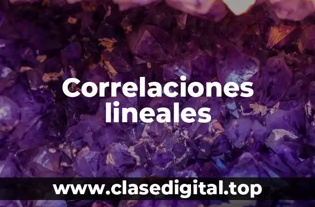 Correlaciones lineales