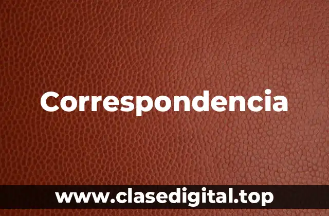 Correspondencia