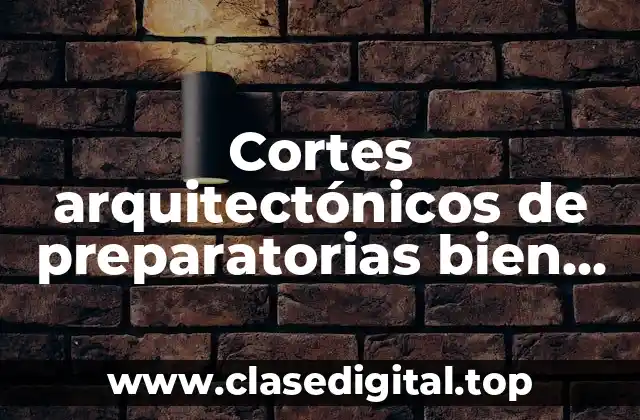 Ejemplos de cortes arquitectónicos de preparatorias bien hechos