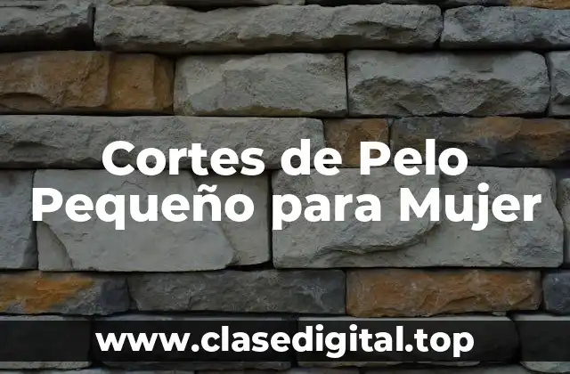 Cortes de Pelo Pequeño para Mujer