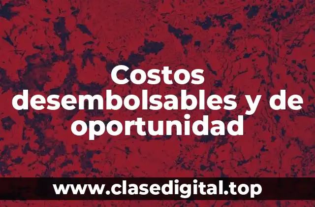 Ejemplos de costos desembolsables y de oportunidad
