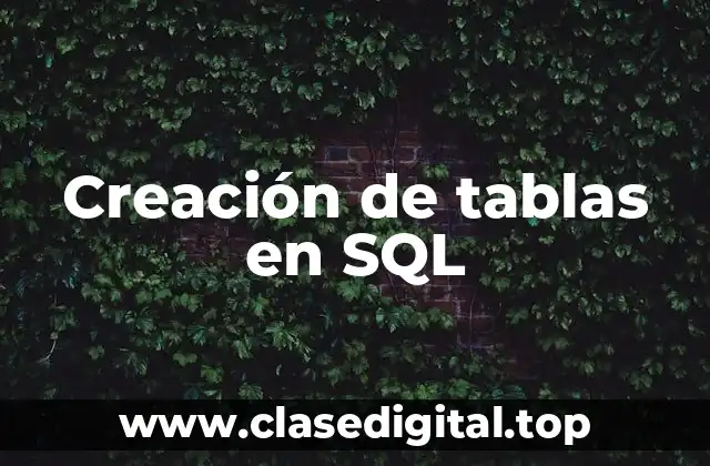 Ejemplos de creación de tablas en SQL