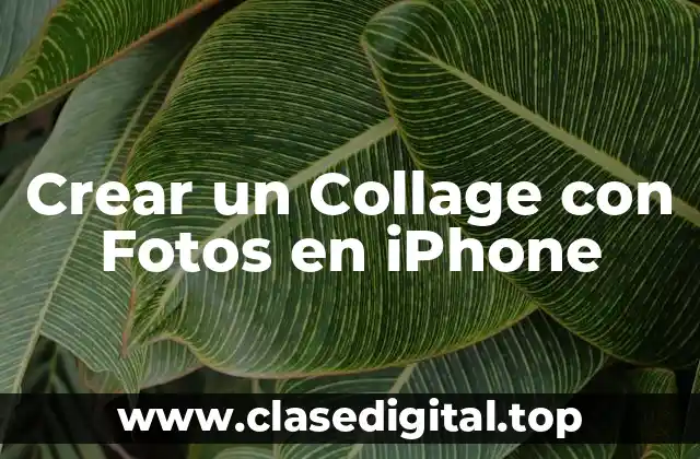Crear un Collage con Fotos en iPhone