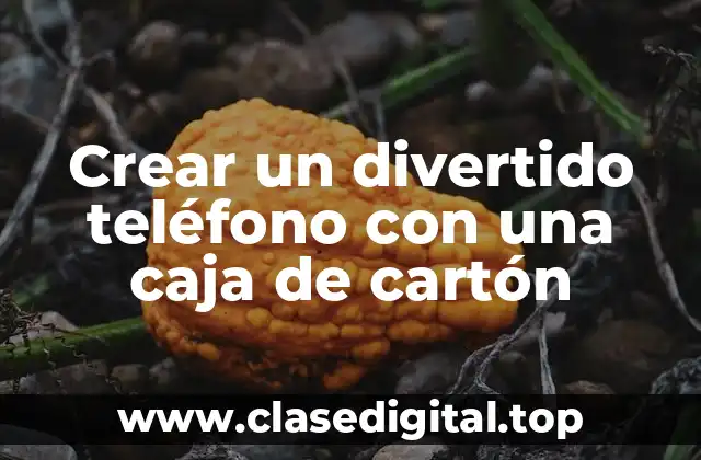 Crear un divertido teléfono con una caja de cartón
