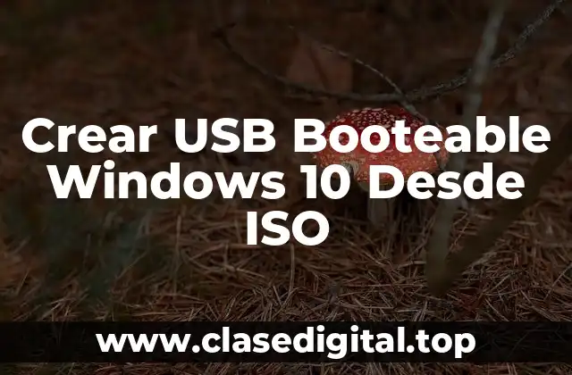 Crear USB Booteable Windows 10 Desde ISO