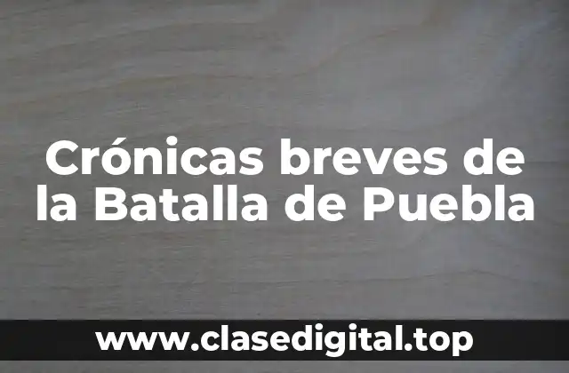 Crónicas breves de la Batalla de Puebla