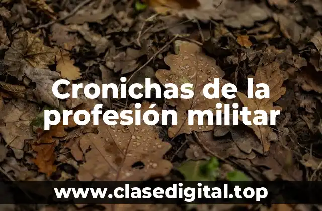 Cronichas de la profesión militar