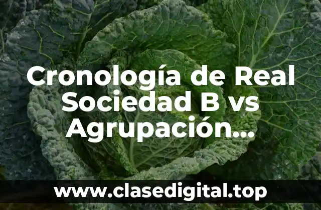 Cronología de Real Sociedad B vs Agrupación Deportiva Alcorcón