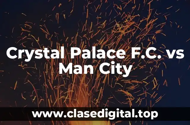 Crystal Palace F.C. vs Man City