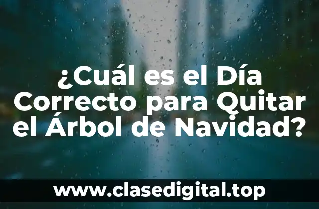 ¿Cuál es el Día Correcto para Quitar el Árbol de Navidad?