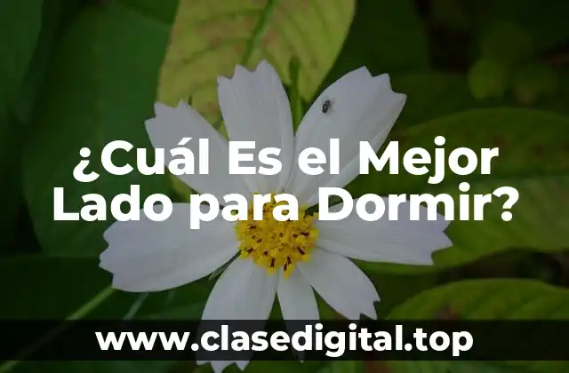 Los Beneficios de Dormir del Lado Izquierdo