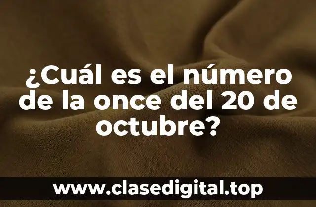Orígenes del número de la once del 20 de octubre