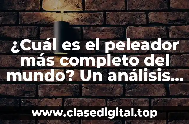 ¿Qué hace que un peleador sea considerado completo?