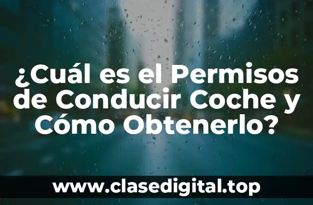 Importancia del Permisos de Conducir Coche