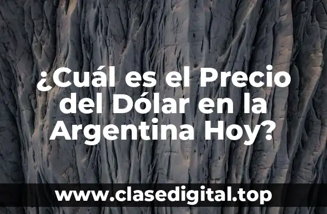 ¿Cuál es el Precio del Dólar en la Argentina Hoy?