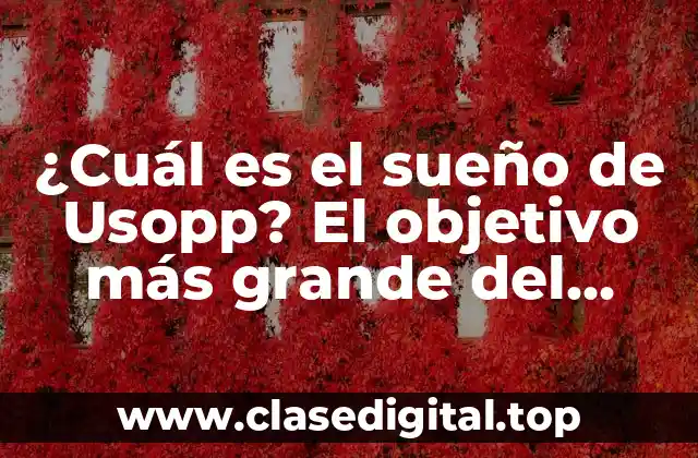 ¿Cuál es el sueño de Usopp? El objetivo más grande del personaje de One Piece