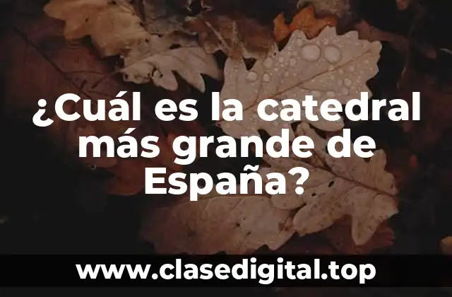 ¿Cuál es la catedral más grande de España?