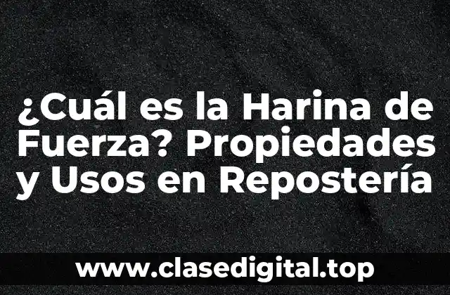 ¿Cuál es la Harina de Fuerza? Propiedades y Usos en Repostería
