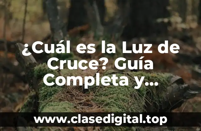 ¿Cuál es la Luz de Cruce? Guía Completa y Detallada