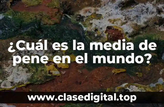 La media de pene en diferentes países