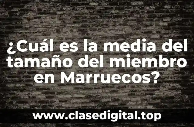 ¿Cuál es la media del tamaño del miembro en Marruecos?