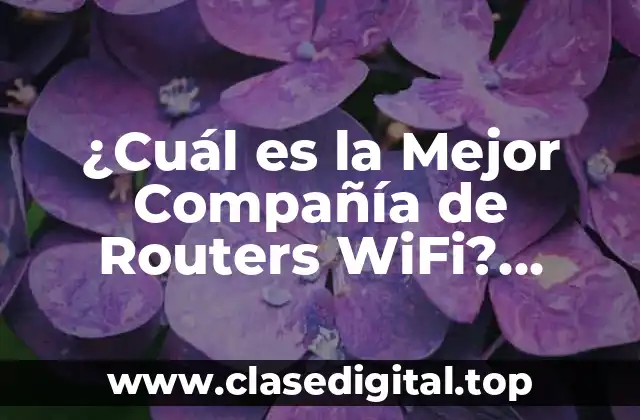 ¿Cuál es la Mejor Compañía de Routers WiFi? Análisis Detallado