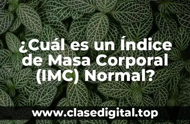 ¿Cuál es un Índice de Masa Corporal (IMC) Normal?