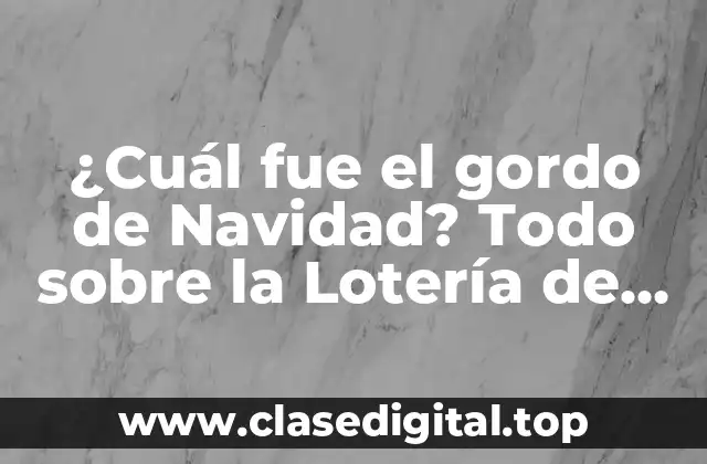 Orígenes de la Lotería de Navidad