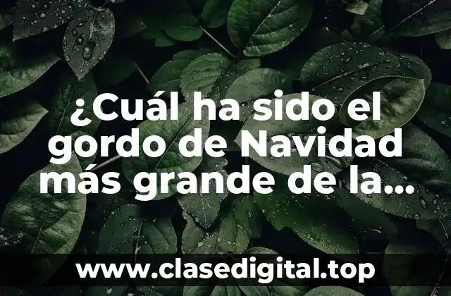 Orígenes de la Lotería de Navidad