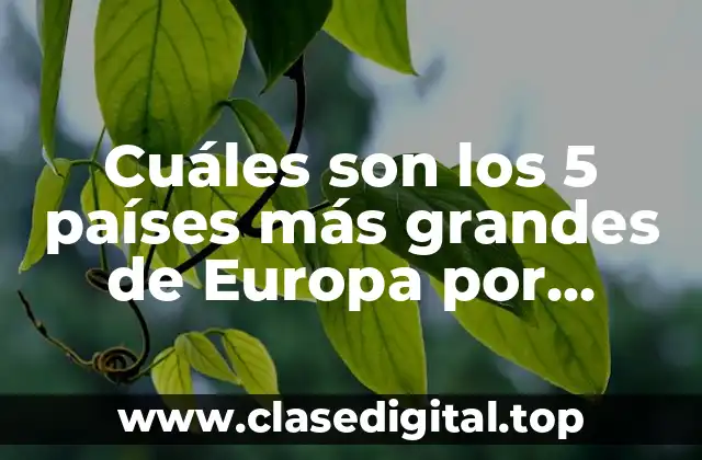 Cuáles son los 5 países más grandes de Europa por superficie