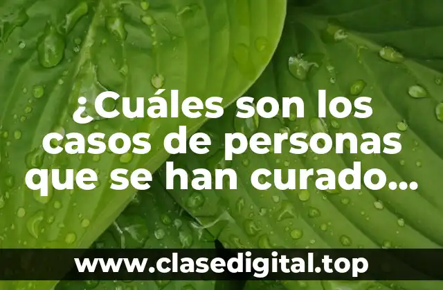 ¿Cuáles son los casos de personas que se han curado de alopecia areata?