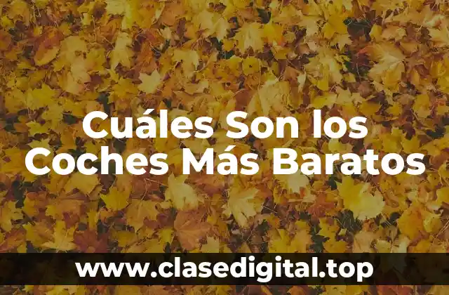 ¿Cuáles Son los Factores que Afectan el Precio de un Coche?