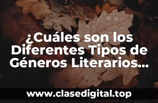 Ficción y No Ficción: Los Dos Grandes Géneros Literarios