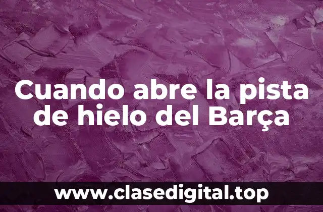 Cuando abre la pista de hielo del Barça