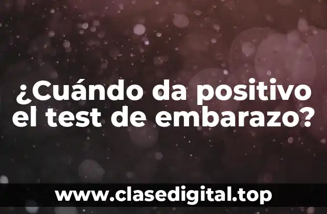 ¿Cómo funciona el test de embarazo?