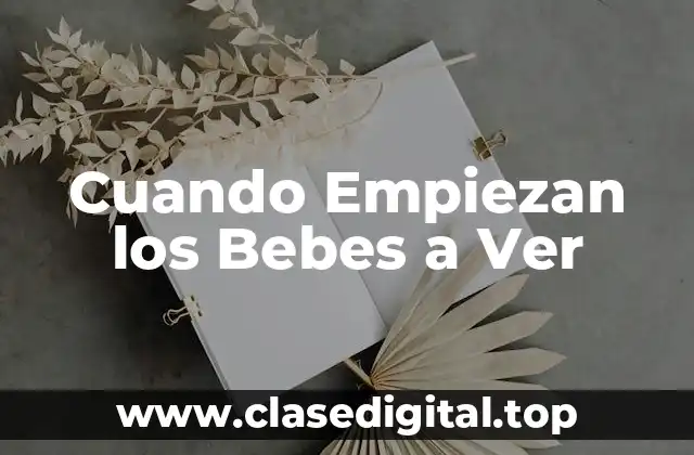 Cuando Empiezan los Bebes a Ver