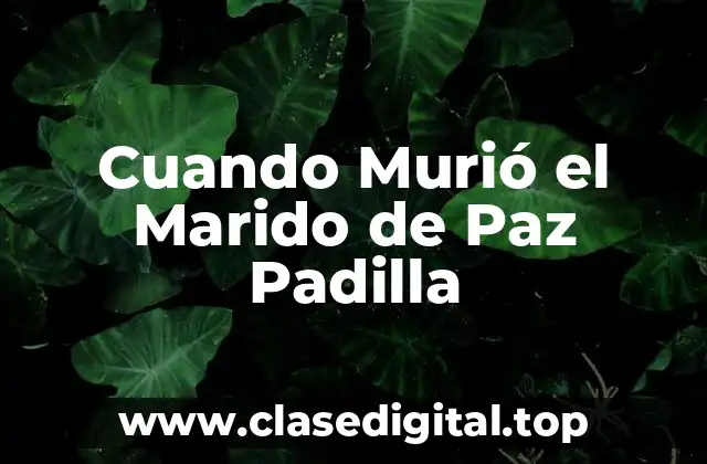 Cuando Murió el Marido de Paz Padilla