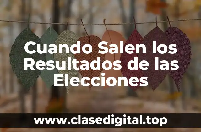 Cuando Salen los Resultados de las Elecciones
