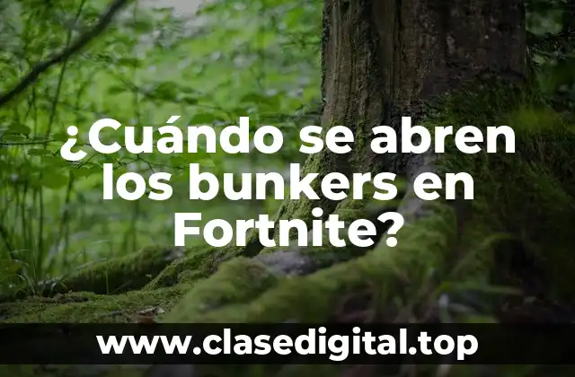 ¿Cuándo se abren los bunkers en Fortnite?