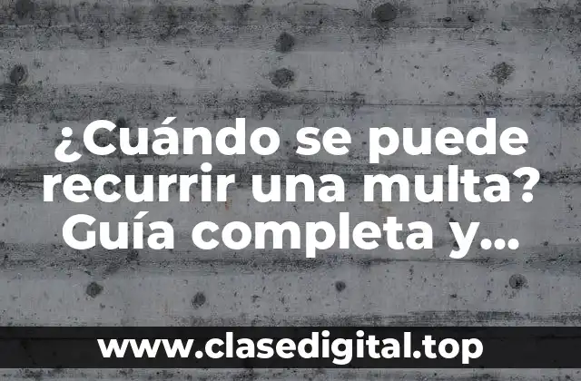 ¿Cuáles son los motivos para recurrir una multa?