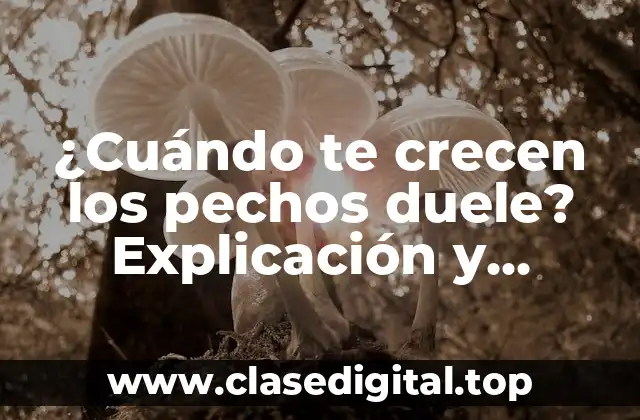 ¿Por qué duele cuando te crecen los pechos?