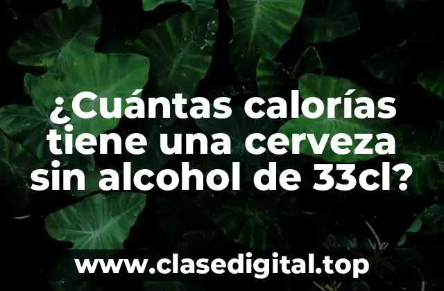 ¿Qué es una cerveza sin alcohol?