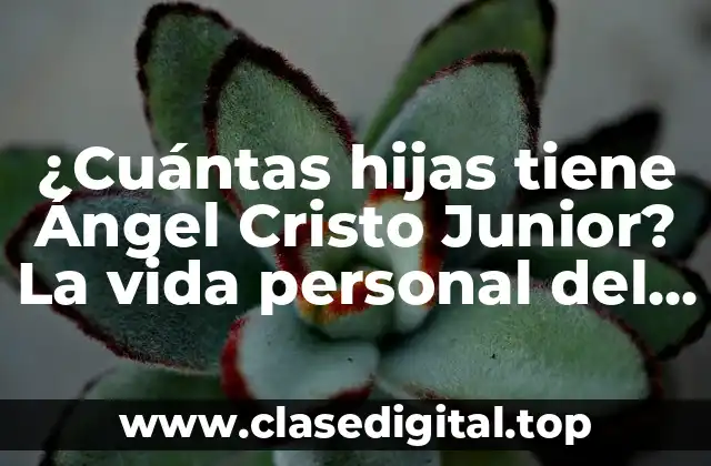 La familia de Ángel Cristo Junior: una vida llena de amor y fe
