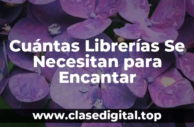 Cuántas Librerías Se Necesitan para Encantar